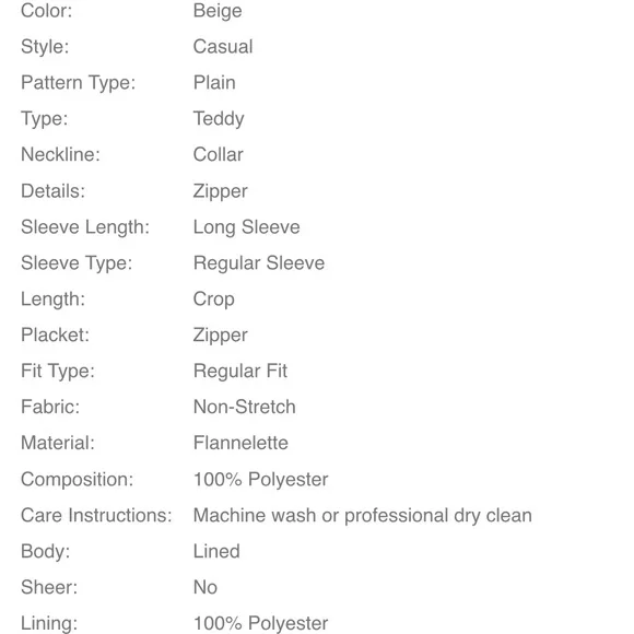 ❣️Host Pick❣️Shein Zip Up Teddy Jacket 6 - Picture 4 of 4